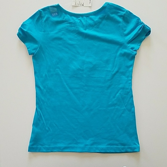 Girls Blue Flamingo T-Shirt - Size M (7/8) - Picture 6 of 6
